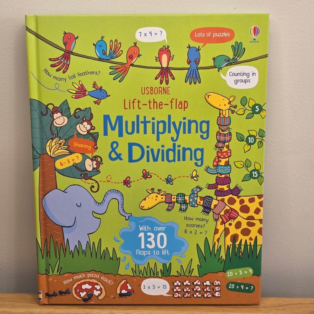 Usborne Lift the Flap Multiplying and Dividing‎ Kids Educational Math Book